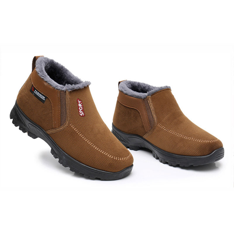 (VENTE DE DÉSTOCKAGE -70 %)) Chaussures d'hiver 2024 pour hommes, nouvelles chaussures imperméables et antidérapantes en coton chaud, correction du soutien de la cheville, chaussures de sport à soutien de la voûte plantaire à orteils larges 