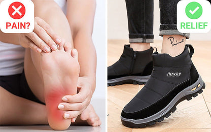 (Zeitlich begrenzte Aktion mit 49 % Rabatt) Orthopädische Schneestiefel für Herren mit Fußgewölbeunterstützung und breiter Zehenpartie, bequem, wasserdicht, rutschfest, warm, Arbeitsschuhe 