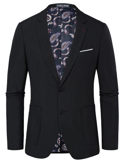 Blazer de sport décontracté pour homme, veste d'affaires légère à deux boutons 