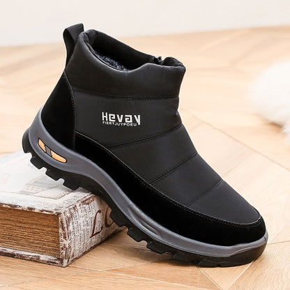 (Zeitlich begrenzte Aktion mit 49 % Rabatt) Orthopädische Schneestiefel für Herren mit Fußgewölbeunterstützung und breiter Zehenpartie, bequem, wasserdicht, rutschfest, warm, Arbeitsschuhe 