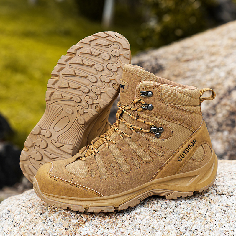 (⏰ Événement de liquidation 49% de réduction) Bottes tactiques orthopédiques à bout large et à tige haute pour hommes, bottes de randonnée confortables, antidérapantes et durables 