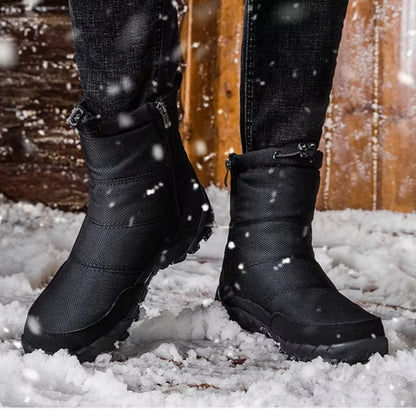 (Begrenzte Zeit, 70 % Rabatt) Orthopädische Herren-Schneestiefel mit Knöchelstütze und Fußgewölbeunterstützung, wasserdicht, rutschfest, warm und leicht, Wanderstiefel 