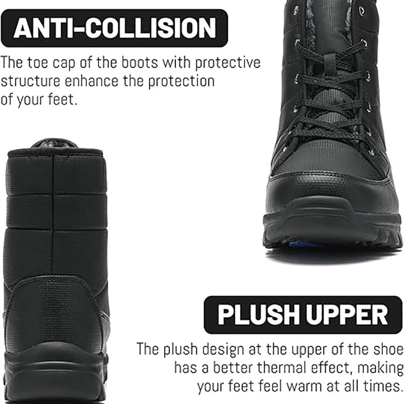 (Zeitlich begrenzte Aktion mit 70 % Rabatt) Neue Herren-Schneestiefel für den Winter 2024 mit Knöchelstütze und breiter Zehenpartie, orthopädische Fußgewölbeunterstützung, warme, durchtrittsichere, wasserdichte und rutschfeste Wanderstiefel 