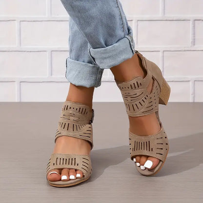 🔥 Promotion du dernier jour - 50 % de réduction - Chaussures orthopédiques à talons hauts en cuir pour femmes 2024 