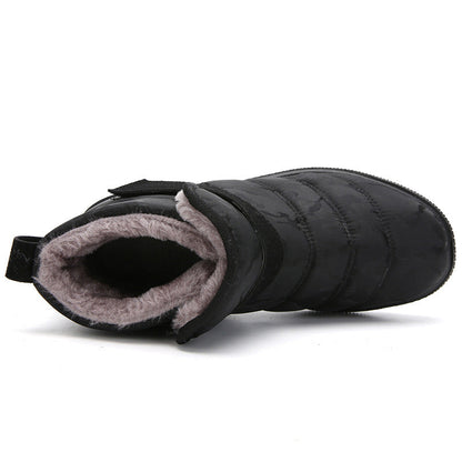 (Zeitlich begrenztes 70% Rabatt-Event) Herren Winter 2024 Neue warme wasserdichte rutschfeste durchstichfeste Slip-On-Schneestiefel mit Klettverschluss Knöchelstütze Orthopädische Baumwollschuhe mit breiter Zehen- und Fußgewölbestütze 