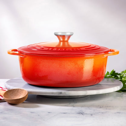 Cast Iron 2.75-quart Flame Shallow Round Dutch Oven