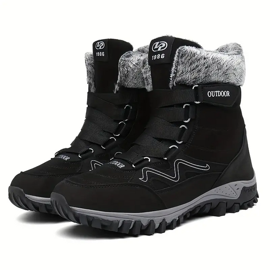 (Événement à durée limitée de 49 % de réduction) Bottes de neige orthopédiques à bout large pour hommes, support de voûte plantaire, bottes de randonnée antidérapantes, imperméables et chaudes 