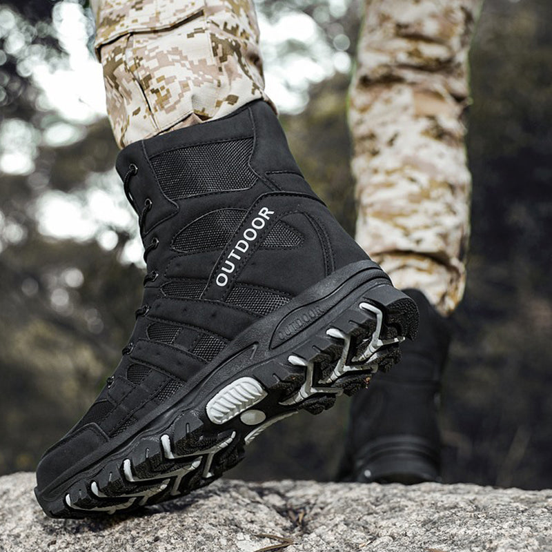 (⏰Remise à durée limitée 49 % de réduction) Bottes de randonnée légères, respirantes, durables et antidérapantes pour hommes, bottes de combat de l'armée, bottes de travail 