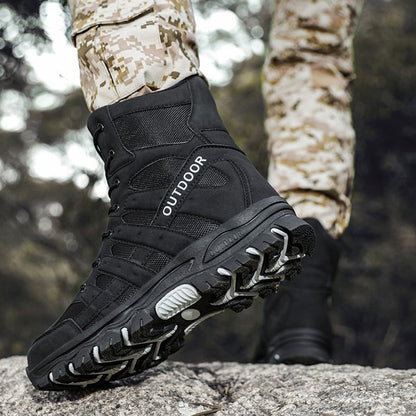 Men's Lightweight  Breathable Durable Anti-slip Hiking Boots Combat Army Boots Work Boots