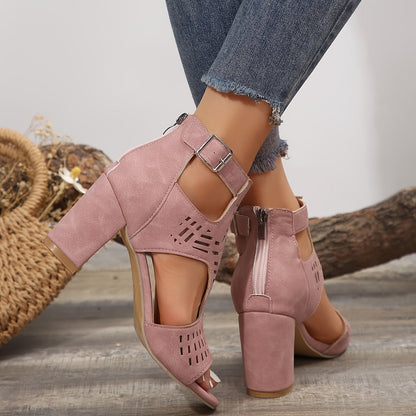 🔥 Promotion du dernier jour - 50 % de réduction - Sandales orthopédiques rétro à talons hauts pour femmes 