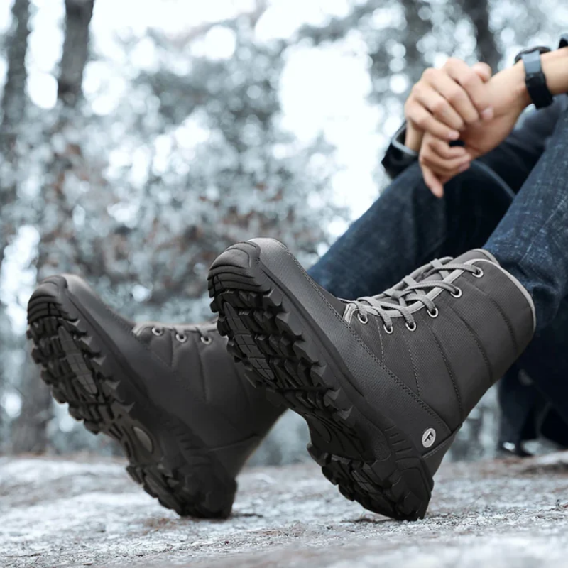 (Zeitlich begrenzte Aktion mit 70 % Rabatt) Neue Herren-Schneestiefel für den Winter 2024 mit Knöchelstütze und breiter Zehenpartie, orthopädische Fußgewölbeunterstützung, warme, durchtrittsichere, wasserdichte und rutschfeste Wanderstiefel 