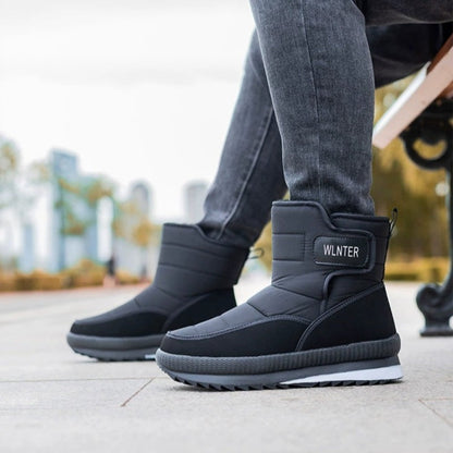 (Vente à durée limitée -70 %) Bottes de neige orthopédiques épaisses et chaudes pour hommes, à bout large, antidérapantes, imperméables, doublées de fourrure 