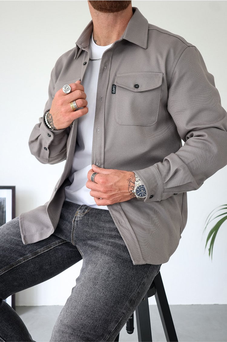 Veste chemise boutonnée pour homme (2 achats, livraison gratuite) 
