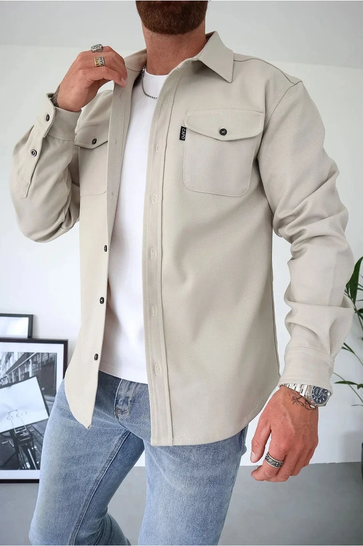 Veste chemise boutonnée pour homme (2 achats, livraison gratuite) 