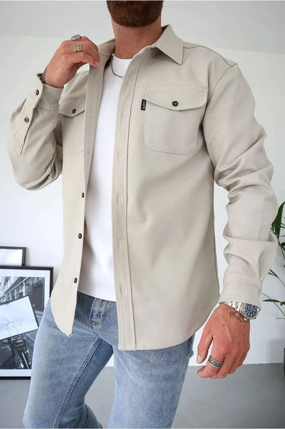 Veste chemise boutonnée pour homme (2 achats, livraison gratuite) 